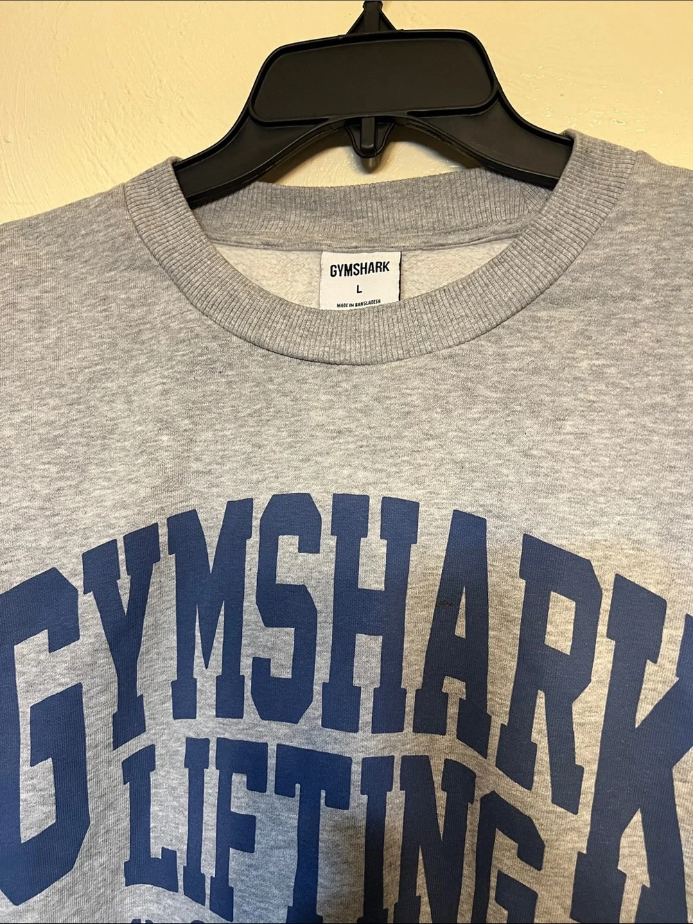 Gymshark Oversized Gray & Blue Crewneck Sweatshirt Large - Picture 3 of 8